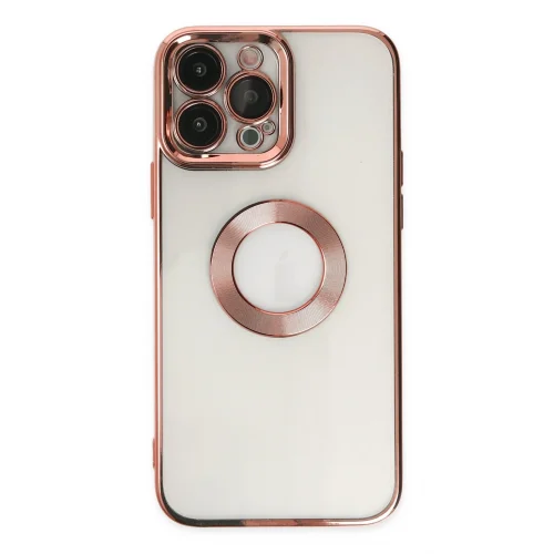 Mey İthalat®  iPhone 14 Pro Max Kılıf Slot Silikon - Rose Gold