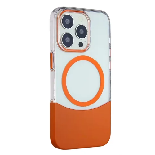 Mey İthalat®  iPhone 14 Pro Max PC Suit Magsafe Kapak - Turuncu