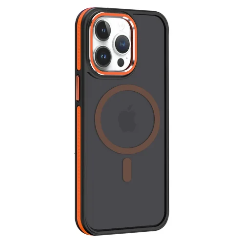 Mey İthalat®  iPhone 14 Pro Winner Magsafe Kapak - Turuncu