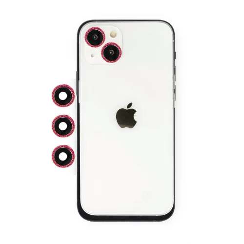 Mey İthalat®  iPhone 14 Shine Kamera Lens - Kırmızı