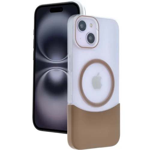 Mey İthalat®  iPhone 14 Velar Magsafe Kapak - Çöl Titanyum