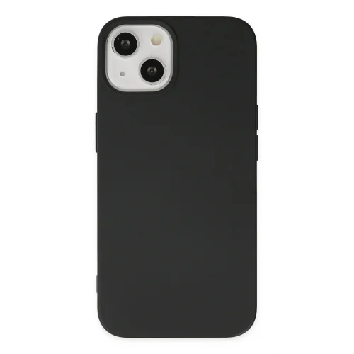 Mey İthalat®  iPhone 15 Plus Kılıf Nano içi Kadife Silikon - Siyah