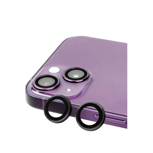 Mey İthalat®  iPhone 15 Plus Raze Metal Kamera Lens - Siyah