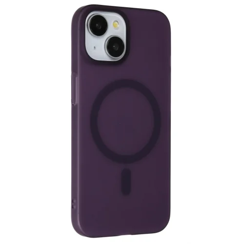 Mey İthalat®  iPhone 15 Plus Tuna PC Slim Magsafe Kapak - Derin Mor