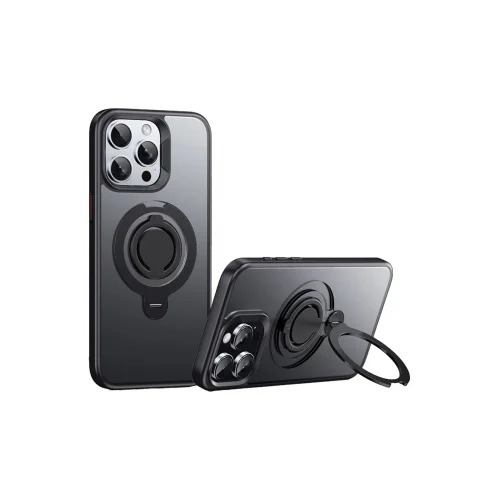 Mey İthalat®  iPhone 15 Pro Avatar 360 Dönen Magsafe Kapak - Siyah