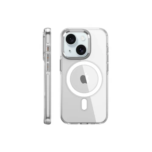 Mey İthalat®  iPhone 15 Pro Kılıf Crystal Magsafe Kapak - Şeffaf