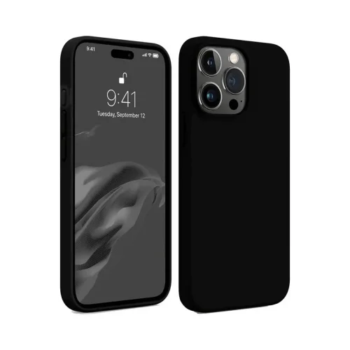 Mey İthalat®  iPhone 15 Pro Kılıf First Silikon - Siyah