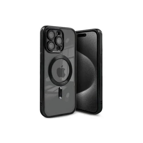 Mey İthalat®  iPhone 15 Pro Kılıf Kross Magneticsafe Kapak - Siyah