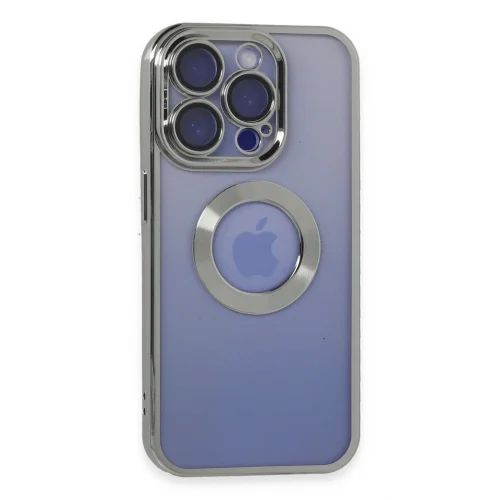 Mey İthalat®  iPhone 15 Pro Kılıf Slot Silikon - Gümüş