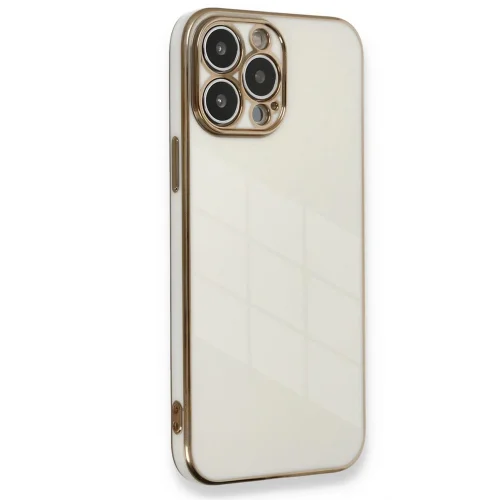 Mey İthalat®  iPhone 15 Pro Kılıf Volet Silikon - Beyaz