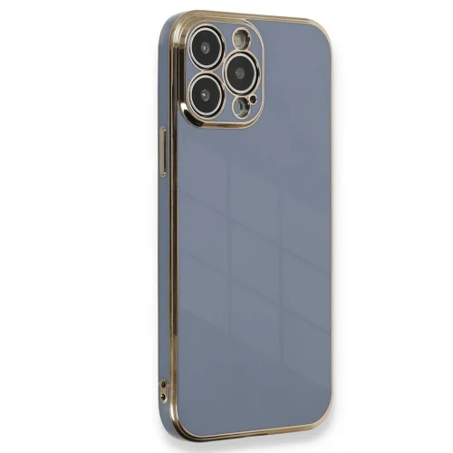 Mey İthalat®  iPhone 15 Pro Kılıf Volet Silikon - Mavi