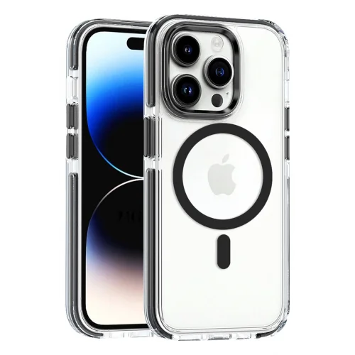 Mey İthalat®  iPhone 15 Pro Max Bella Magsafe Kapak - Siyah