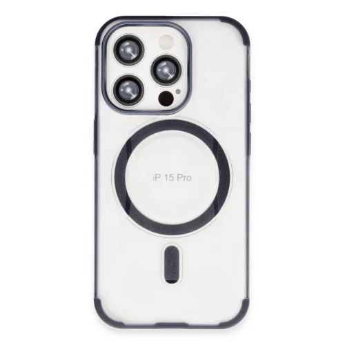 Mey İthalat®   iPhone 15 Pro Max Hilton Magsafe Kapak - Lacivert