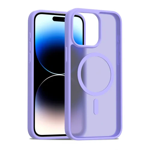Mey İthalat®  iPhone 15 Pro Max Jota Magsafe Kapak - Lila
