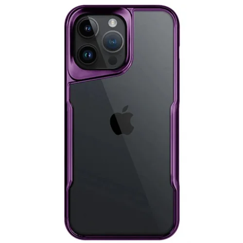 Mey İthalat®  iPhone 15 Pro Max Kılıf Boyi Silikon Kapak - Derin Mor