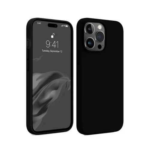 Mey İthalat®  iPhone 15 Pro Max Kılıf First Silikon - Siyah