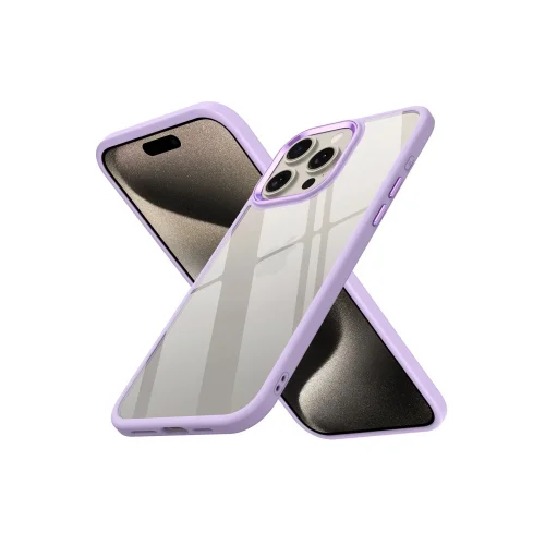 Mey İthalat®  iPhone 15 Pro Max Kılıf Power Silikon - Lila