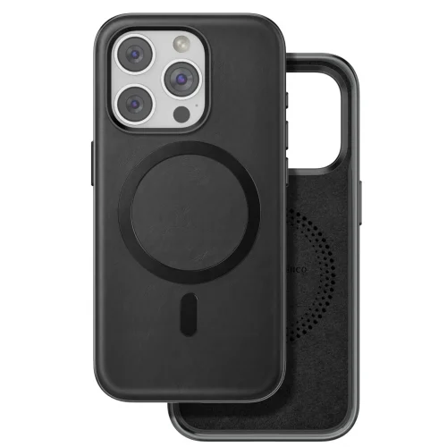 Mey İthalat®  iPhone 15 Pro Max Puskas Magsafe Kapak - Siyah