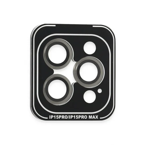 Mey İthalat®  iPhone 15 Pro Max PVD Metal Kamera Lens - Gri