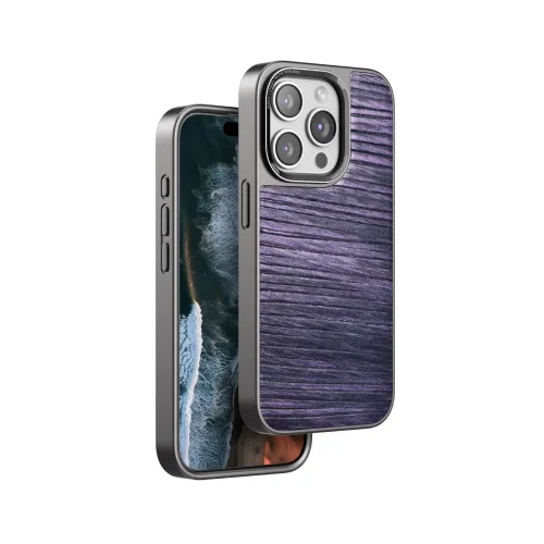 Mey İthalat®  iPhone 15 Pro Max Wave Kapak - Derin Mor