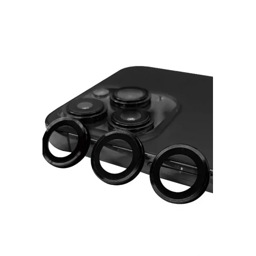 Mey İthalat®  iPhone 15 Pro Raze Metal Kamera Lens - Siyah