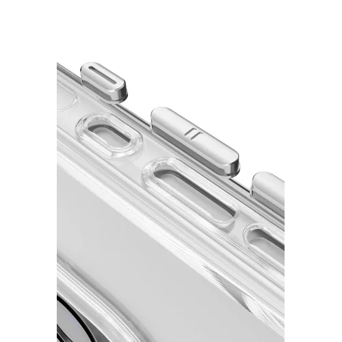 Mey İthalat®  iPhone 16 Gleam PC Sert Magsafe Kılıf - Şeffaf-Siyah