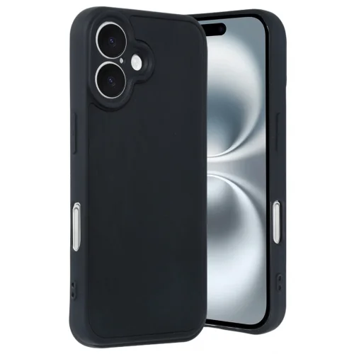 Mey İthalat®  iPhone 16 Kılıf Aras Deri Kapak - Siyah