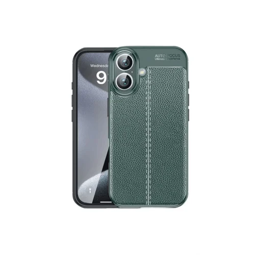 Mey İthalat®  iPhone 16 Kılıf Auto Focus Kapak - Koyu Yeşil