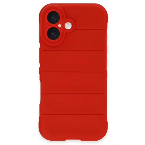 Mey İthalat®  iPhone 16 Kılıf Optimum Silikon - Kırmızı