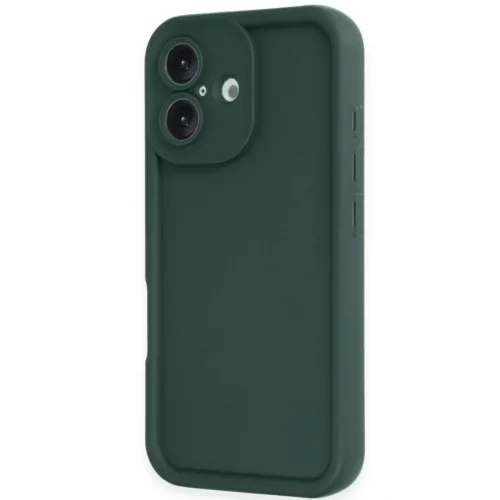 Mey İthalat®  iPhone 16 Kılıf Viera Silikon - Koyu Yeşil