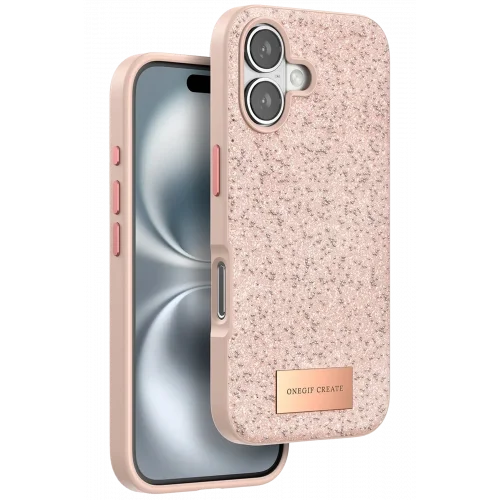 Mey İthalat®  iPhone 16 Plus Bright Simli Kapak - Pembe