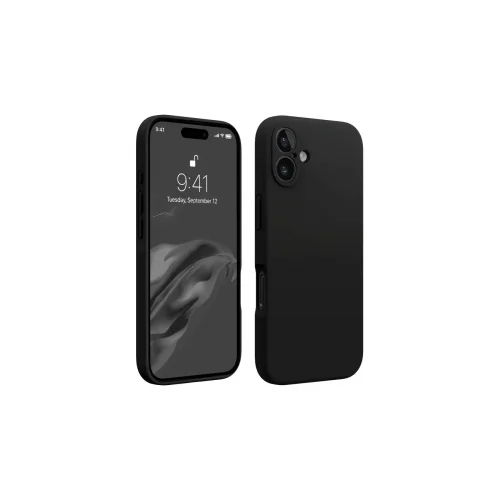 Mey İthalat®  iPhone 16 Plus Kılıf First Silikon - Siyah