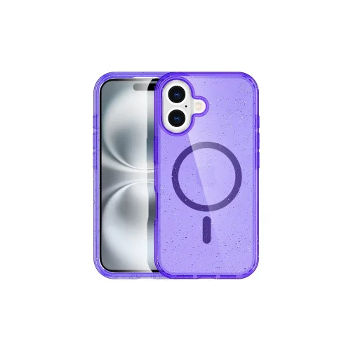 Mey İthalat®  iPhone 16 Plus Kılıf Star Magsafe Kapak - Mor