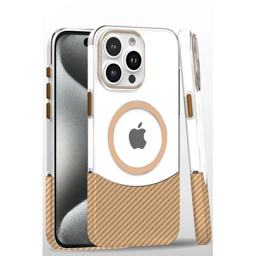 Mey İthalat®  iPhone 16 Pro Carbon Puzzle Magsafe Kapak - Desert