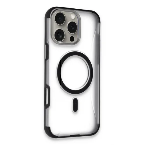 Mey İthalat®   iPhone 16 Pro Hilton Magsafe Kapak - Siyah