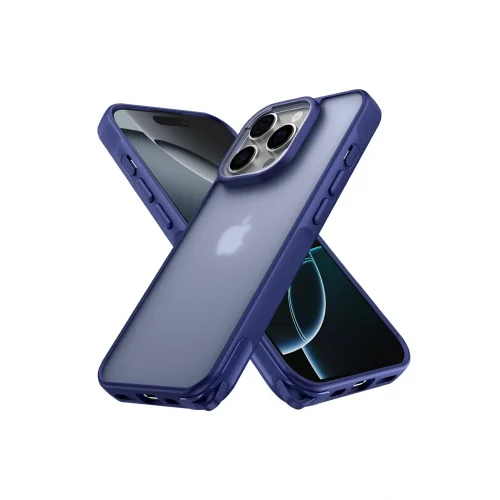 Mey İthalat®  iPhone 16 Pro Kılıf Elegant Kapak - Lacivert