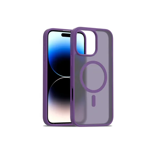 Mey İthalat®  iPhone 16 Pro Max Jota Magsafe Kapak - Derin Mor