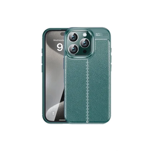 Mey İthalat®  iPhone 16 Pro Max Kılıf Auto Focus Kapak - Koyu Yeşil