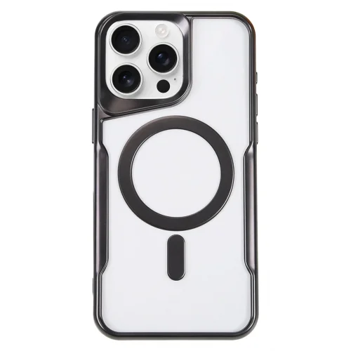 Mey İthalat®  iPhone 16 Pro Max Kılıf Boyi Magsafe Silikon Kapak - Siyah