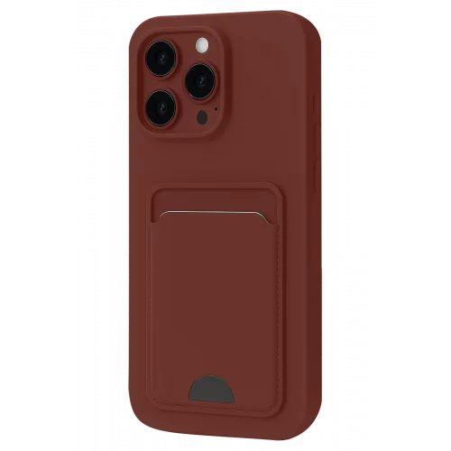 Mey İthalat®  iPhone 16 Pro Max Kılıf Kelvin Kartvizitli Silikon - Bordo