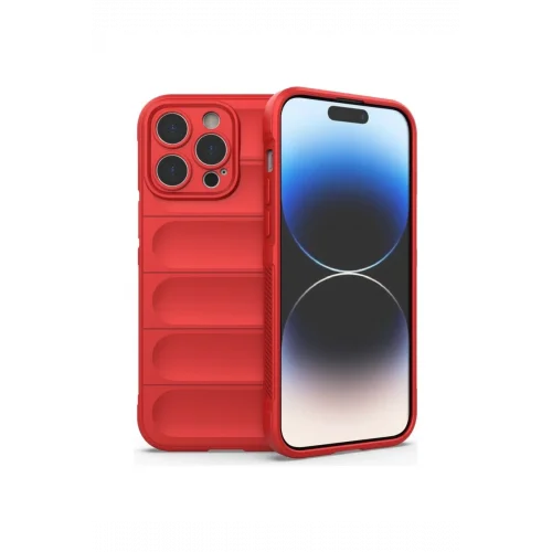 Mey İthalat®  iPhone 16 Pro Max Kılıf Optimum Silikon - Kırmızı