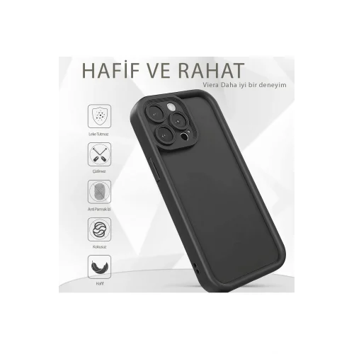 Mey İthalat®  iPhone 16 Pro Max Kılıf Viera Silikon - Kırmızı
