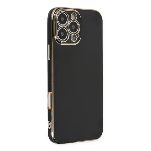 Mey İthalat®  iPhone 16 Pro Max Kılıf Volet Silikon - Siyah