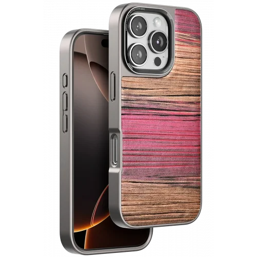 Mey İthalat®  iPhone 16 Pro Max Wave Kapak - Pembe