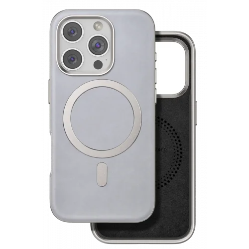 Mey İthalat®  iPhone 16 Pro Puskas Magsafe Kapak - Titan Gri