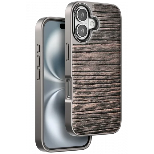 Mey İthalat®  iPhone 16 Wave Kapak - Kahverengi