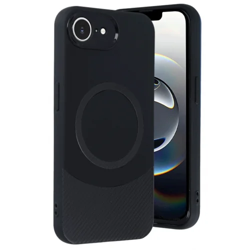 Mey İthalat®  iPhone 16E Kılıf Maya Karbon Kapak - Siyah