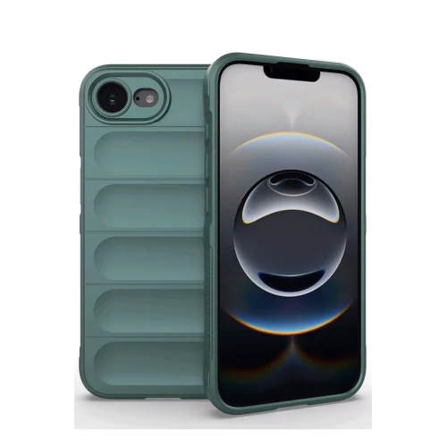Mey İthalat®  iPhone 16E Kılıf Optimum Silikon - Koyu Yeşil