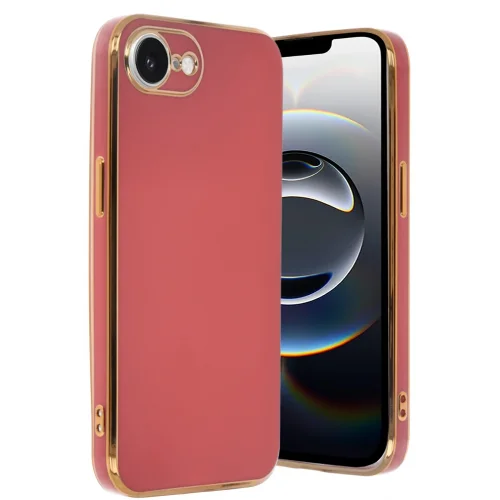 Mey İthalat®  iPhone 16E Kılıf Volet Silikon - Kırmızı