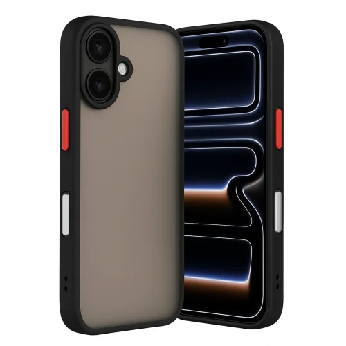 Mey İthalat®  iPhone 17 Kılıf Montreal Silikon Kapak - Siyah